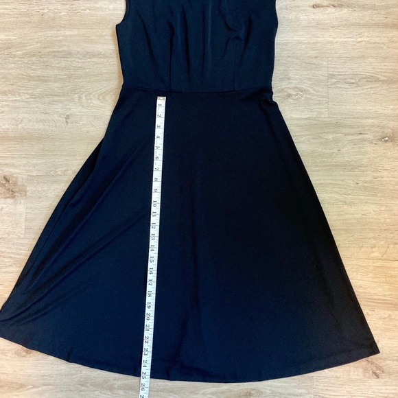 Shoulder Button Matte Jersey Flare Dress - Picture 10 of 16